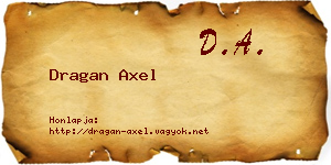 Dragan Axel névjegykártya